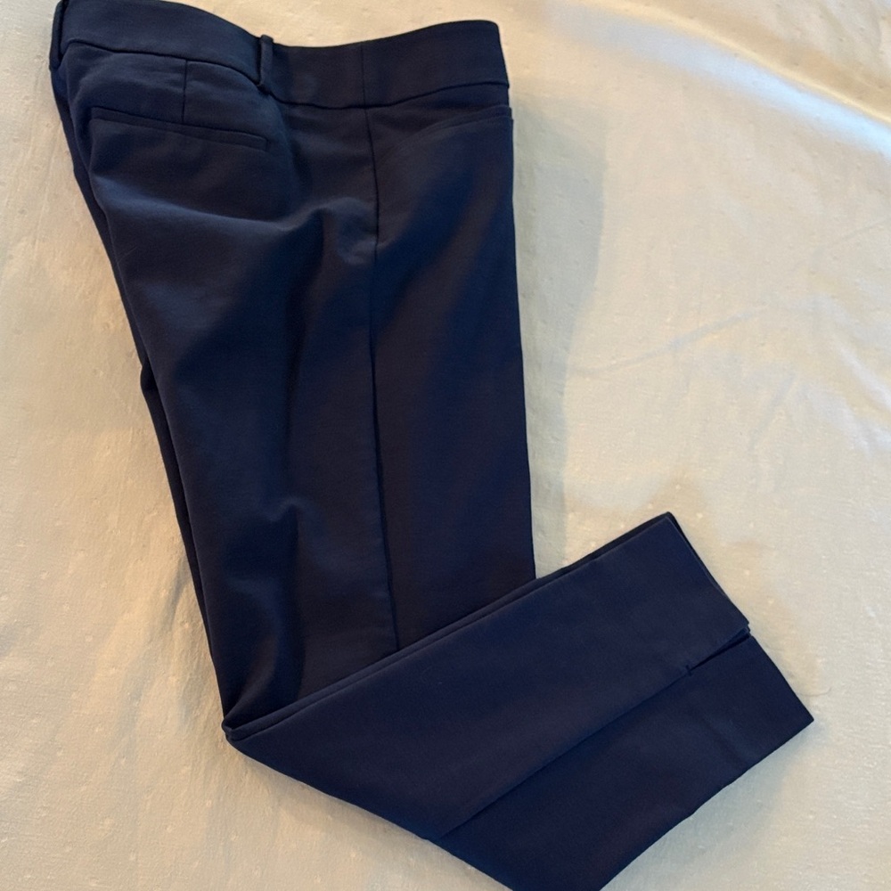 LOFT Dark Blue Cropped Dress Pants